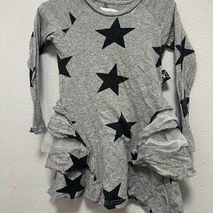 nununu Gray Star Dress layered tulle size 18-24 months